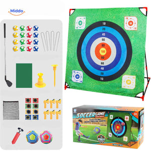 set de golf interactif avec cible de tir, jeu de sport pour enfants à l'extérieur