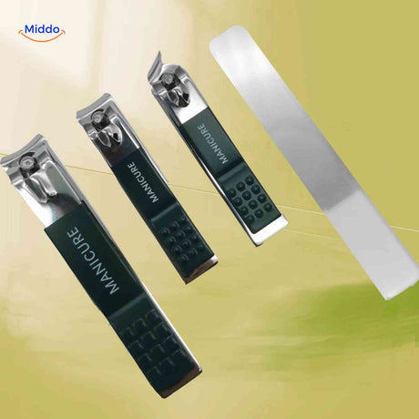 set manucure professionnel avec coupe-ongles anti-éclaboussures et lime à ongles incluse