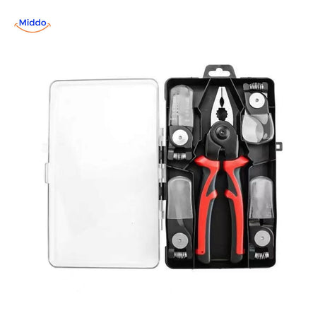 set d'outils 6-en-1 multifonction avec différents accessoires inclus