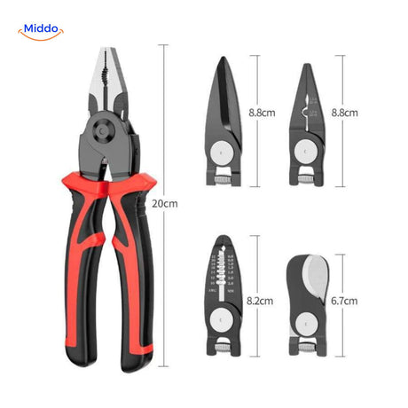 set d'outils 6-en-1 pour couper, dénuder et sertir les fils électriques