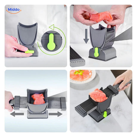 kit complet de trancheuse à viande manuelle multifonction avec tous les accessoires inclus