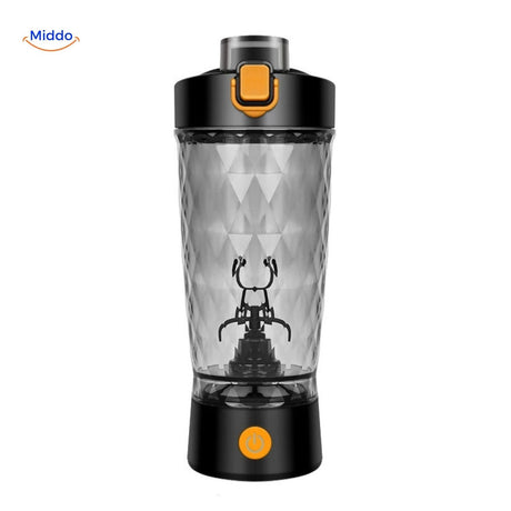 shaker mixeur coloris noir avec lames allongées pour un mélange homogène sans grumeaux