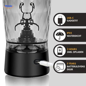 shaker mixeur rechargeable via USB-C pour une charge rapide et une utilisation durable