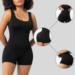 ShapelyFit Bodysuit sculptant noir, sans coutures et soutenant Middo