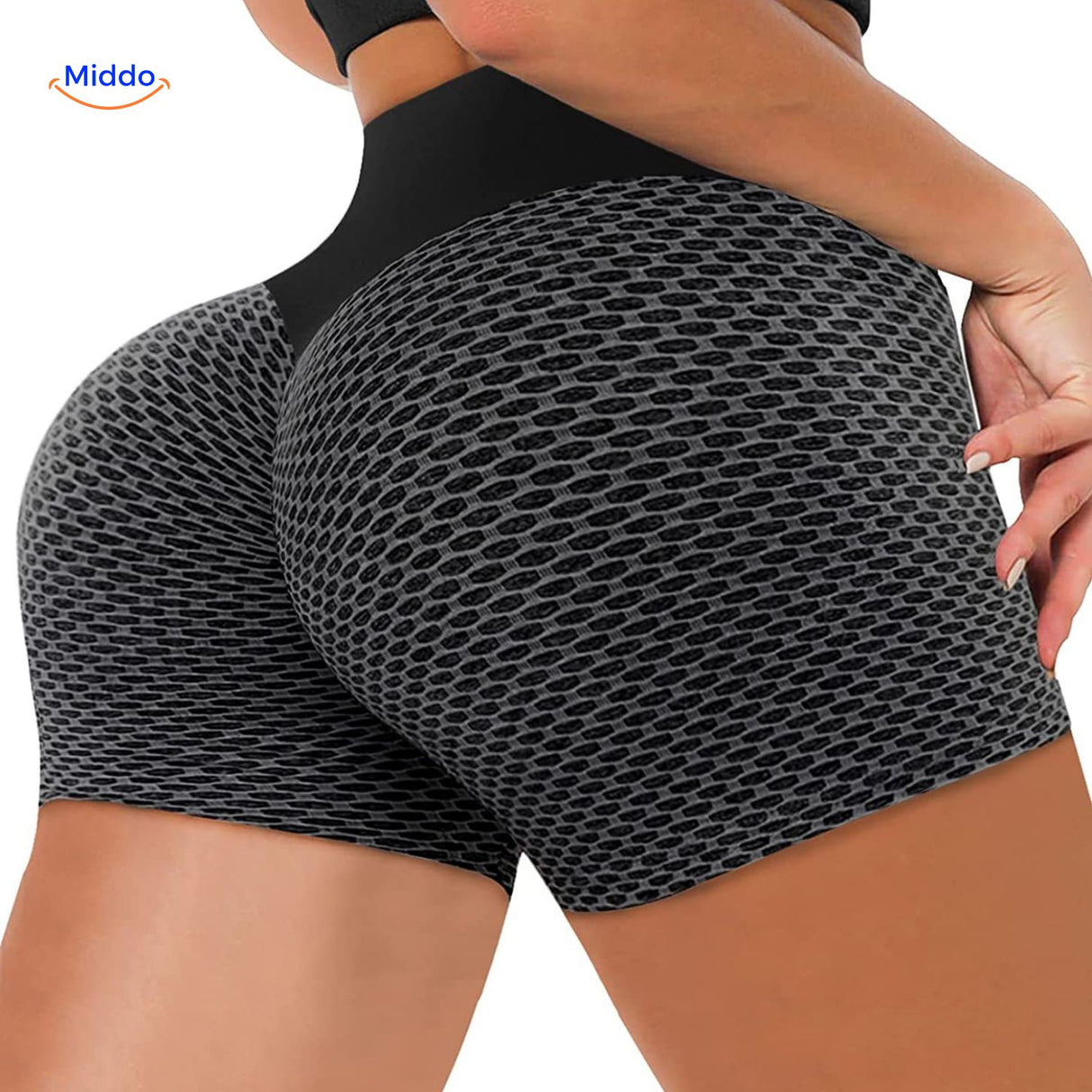 short sculptant icesilk coloris gris avec texture détaillée et maintien optimal
