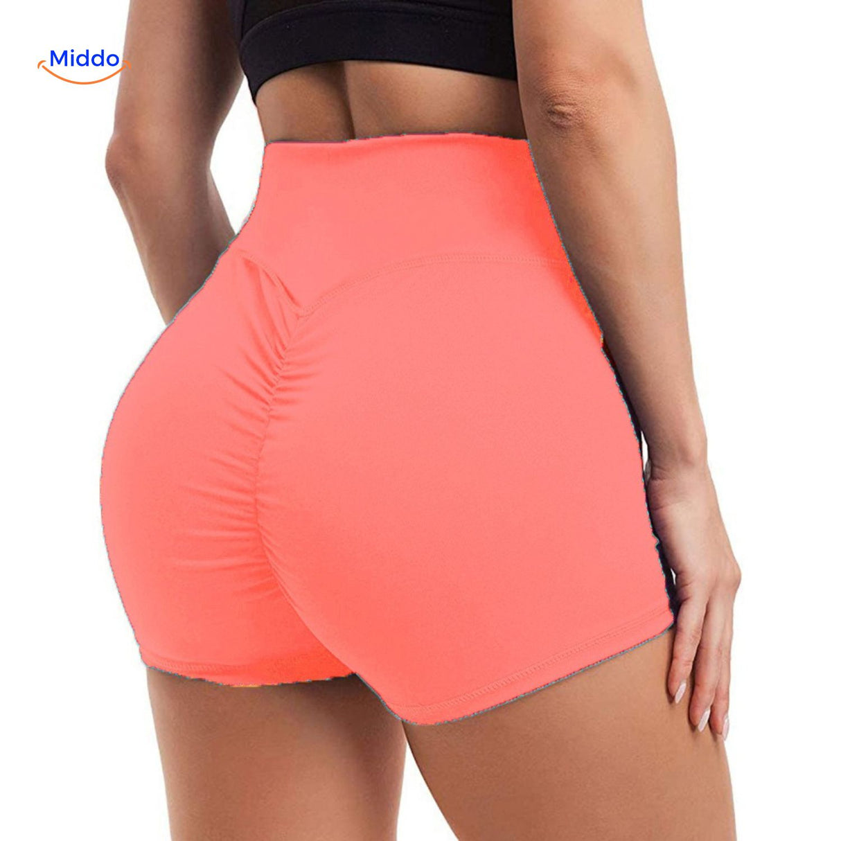 short sculptant icesilk coloris orange avec coupe ajustée haute taille galbe parfait