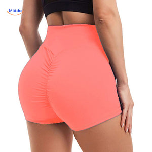 short sculptant icesilk coloris orange avec coupe ajustée haute taille galbe parfait