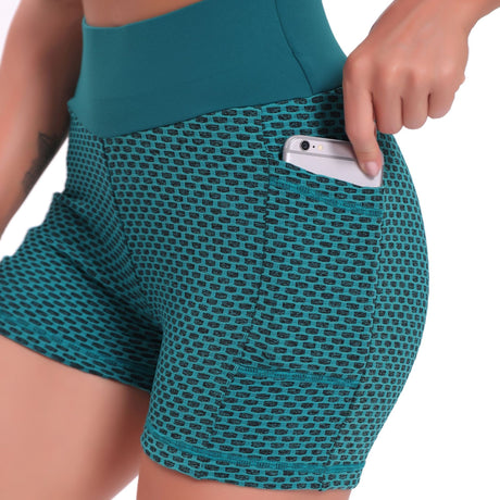 short de yoga taille haute coloris vert, soutien et confort parfaits en mouvement