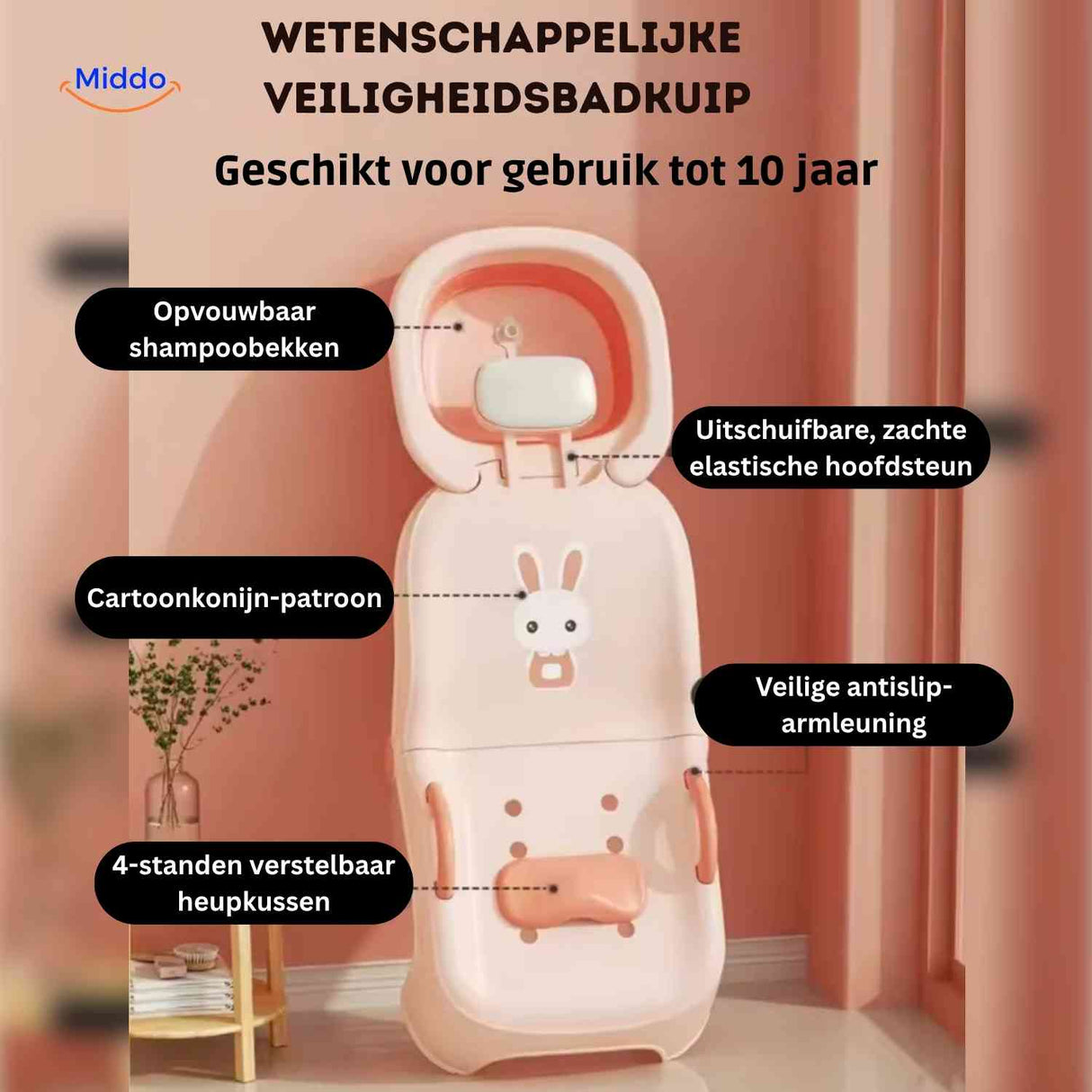 aperçu des fonctions de la chaise de bain bébé pliable avec sécurité et praticité