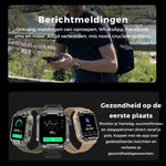 aperçu des notifications et fonctions santé de la montre connectée galaxy armor, affichage détaillé