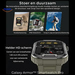 montre connectée galaxy armor pro vert militaire portée en situation, design robuste et durable