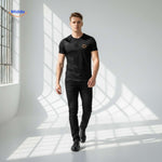 smileywave tshirt zwart volledige look studio www.middo.nl