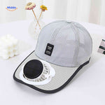 photo produit de la casquette Solarix gris clair avec ventilateur solaire www.middo.fr