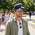 casquette Solarix avec ventilateur solaire en extérieur www.middo.fr