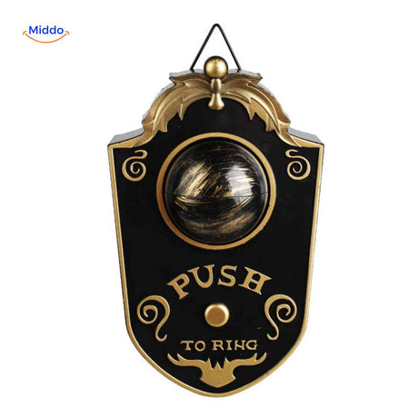 sonnette décorative halloween à oeil lumineux, accessoire incontournable pour la fête
