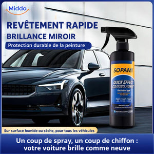 Spray Sopami™ à côté d’une voiture à la brillance miroir