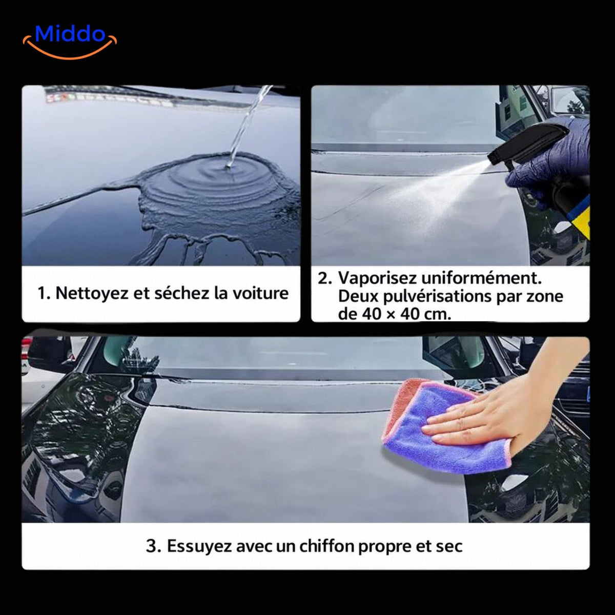 Application de Sopami™ sur la carrosserie en trois étapes
