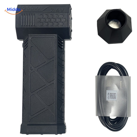 souffleur d'air turbojet pro coloris noir avec embout de précision et câble de recharge usb inclus