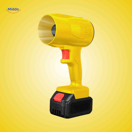 souffleur portable haute vitesse sur batterie presente en coloris jaune vif