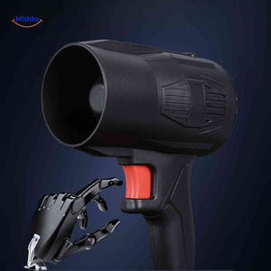 souffleur noir avec poignee ergonomique et commande automatique pour une prise en main confortable