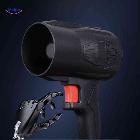 souffleur noir avec poignee ergonomique et commande automatique pour une prise en main confortable