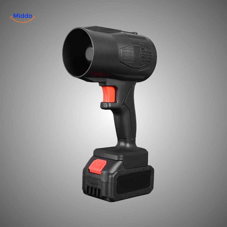 souffleur portable haute vitesse avec batterie integree presente en coloris noir