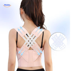 gros plan sur le soutien dorsal correcteur de posture, matière et conception détaillées