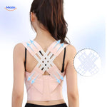 gros plan sur le soutien dorsal correcteur de posture, matière et conception détaillées