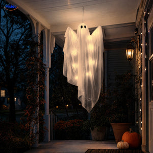 SpookGlow™ avec éclairage fantôme blanc chaud, variante fantôme d’Halloween à suspendre
