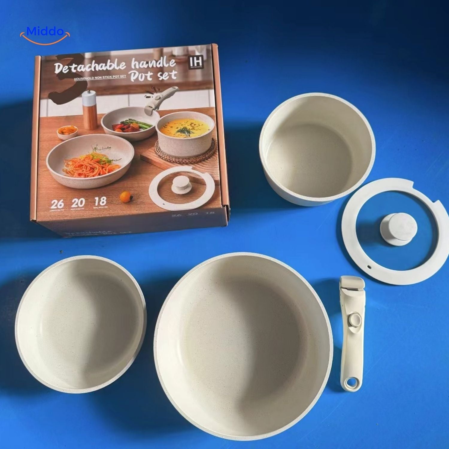 StoneChef Ensemble de casseroles complet dans un emballage pratique Middo