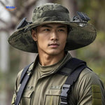 Sunbreeze™ | Chapeau Ventilateur Alimenté par Énergie Solaire avec Large Bord et Confort Anti-Transpiration