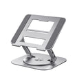 support argenté en aluminium pour ordinateur portable et tablette avec bras réglables