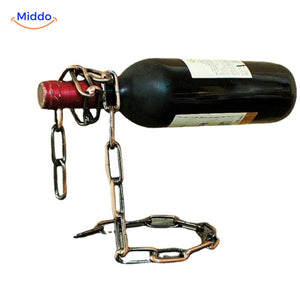 support bouteille de vin en corde naturelle, style bohème chic pour la maison