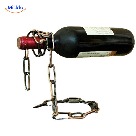 support bouteille de vin en corde naturelle, style bohème chic pour la maison