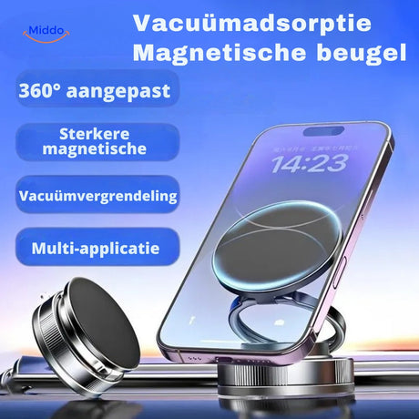support téléphone magnétique rotatif à 360°, idéal comme stand de bureau orientable en continu