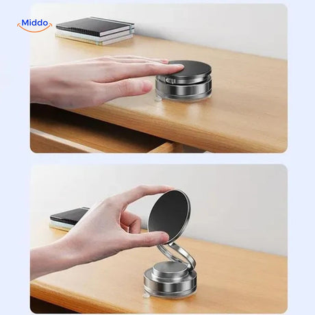support téléphone compact pour bureau avec mécanisme d'inclinaison réglable, encombrement minimal