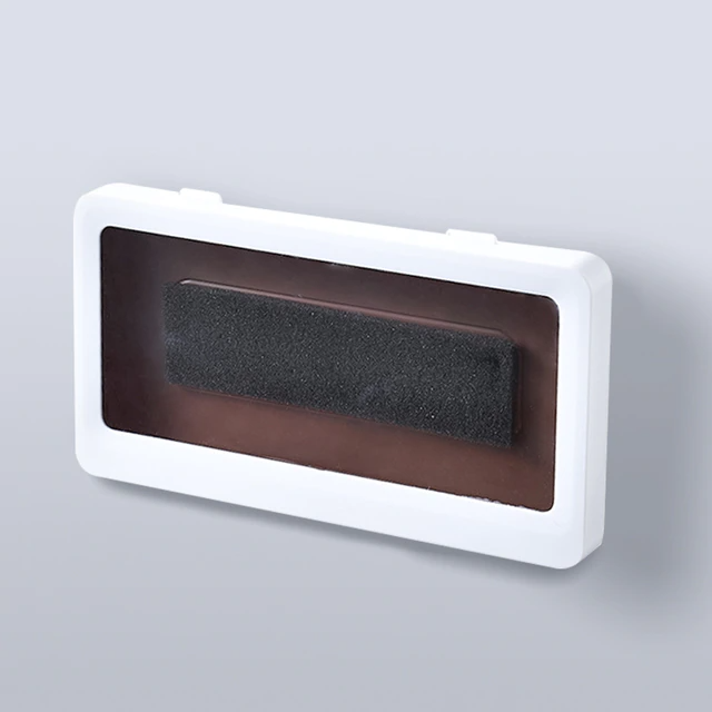support téléphone douche étanche coloris blanc fixé au mur de la salle de bain
