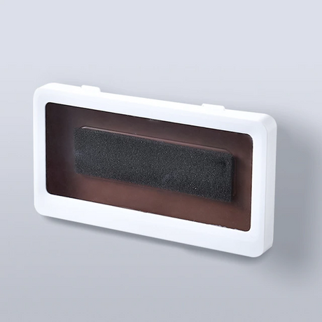 support téléphone douche étanche coloris blanc fixé au mur de la salle de bain