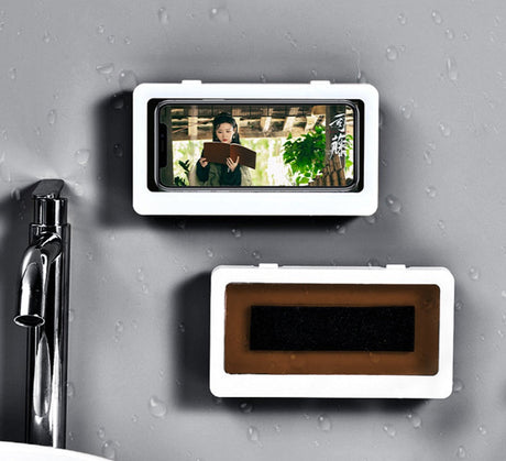 support téléphone étanche pour douche avec téléphone monté sur la paroi