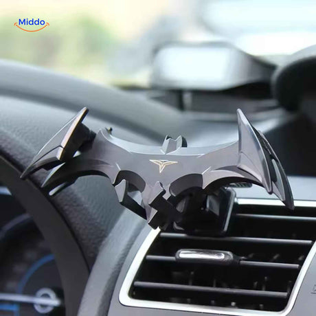 support téléphone en forme de symbole chauve-souris avec clip de fixation original