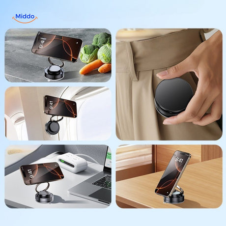 support téléphone magnétique multi-usage, convient pour voiture, bureau et table de nuit