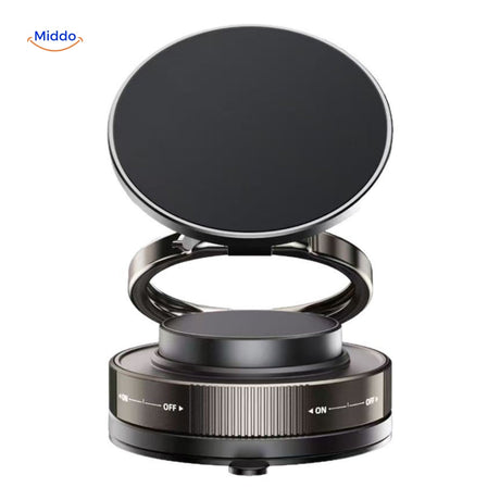 support téléphone magnétique coloris noir mat, finition élégante pour un usage quotidien discret