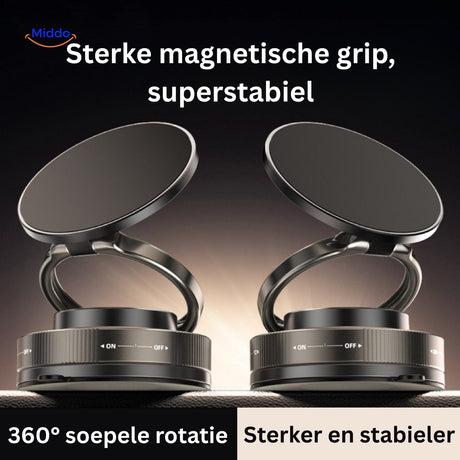 support téléphone magnétique rotatif à fixation renforcée, maintien superstable en toutes positions