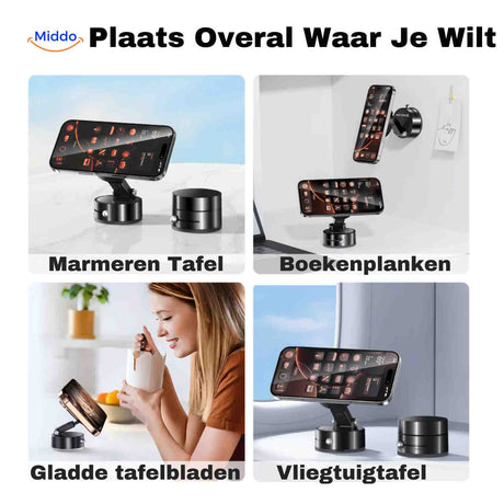 support téléphone magnétique utilisable posé sur une table ou fixé au mur