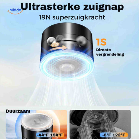 support téléphone avec ventouse super puissante 19 newtons pour une adhérence maximale