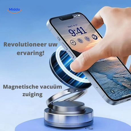 support téléphone à ventouse magnétique puissante, fixation sous vide pour smartphones toutes marques