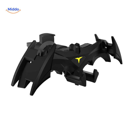 support téléphone voiture style bat au design noir élégant, rotatif à 360 degrés