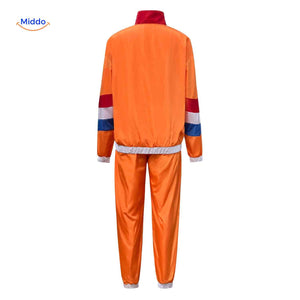 set survêtement 2 pièces casual sportif rétro 80s, respirant et confortable unisexe