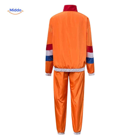set survêtement 2 pièces casual sportif rétro 80s, respirant et confortable unisexe