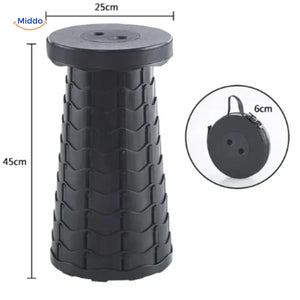 tabouret télescopique réglable en coloris noir, élégant et polyvalent pour tous les usages
